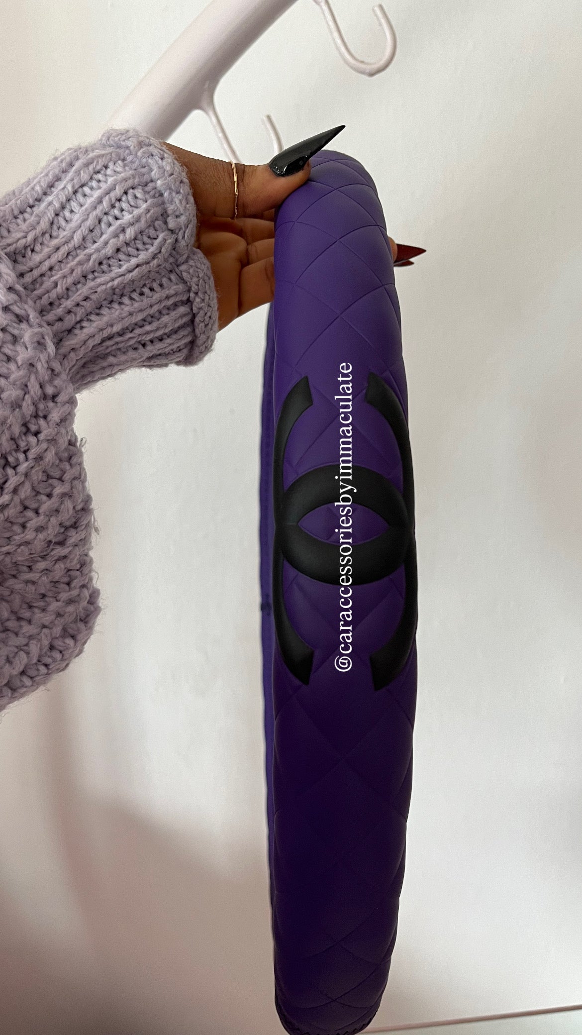 Cc (purple and black) steering wheel cover