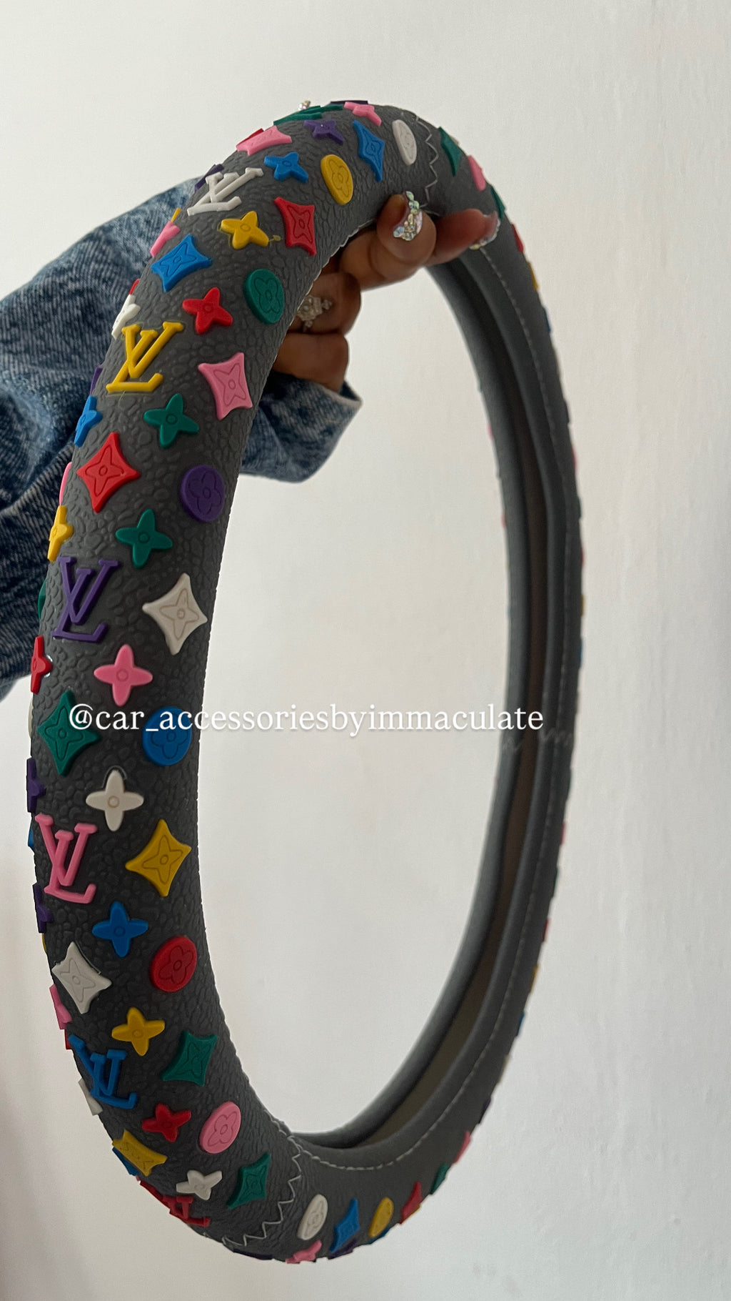 LV (multi color) car steering wheel cover