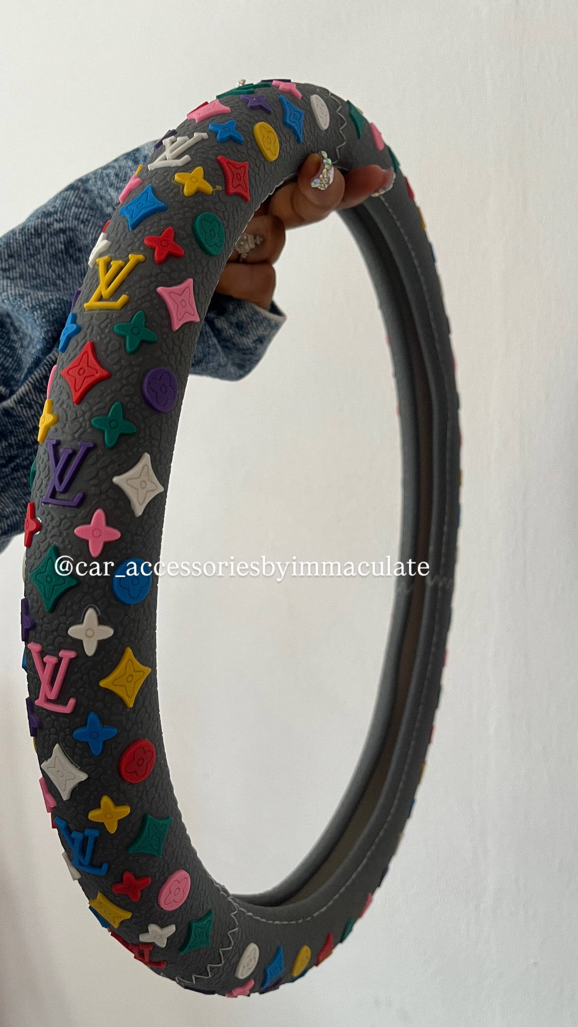 LV (multi color) car steering wheel cover