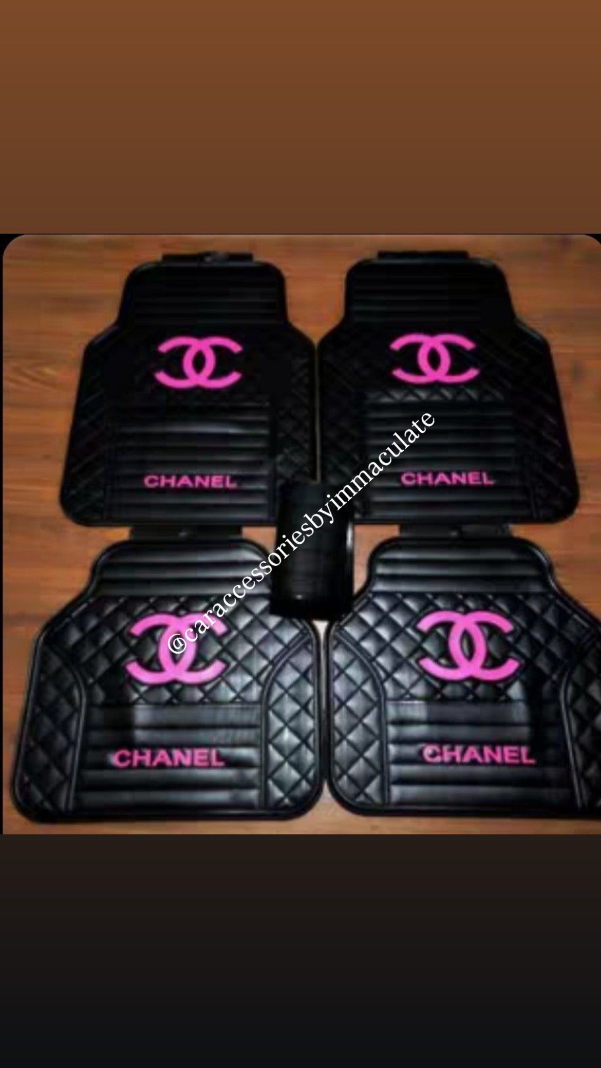 Cc (Black tapped tip and hot pink) 5pcs mats