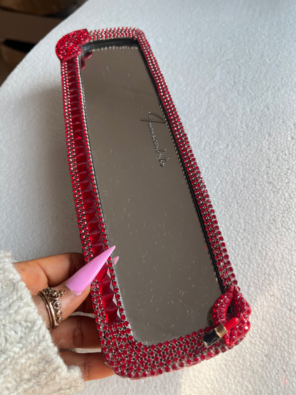 Lips👄 and Kiss💋(Red) Diamond encrusted car rear view mirror cover decor