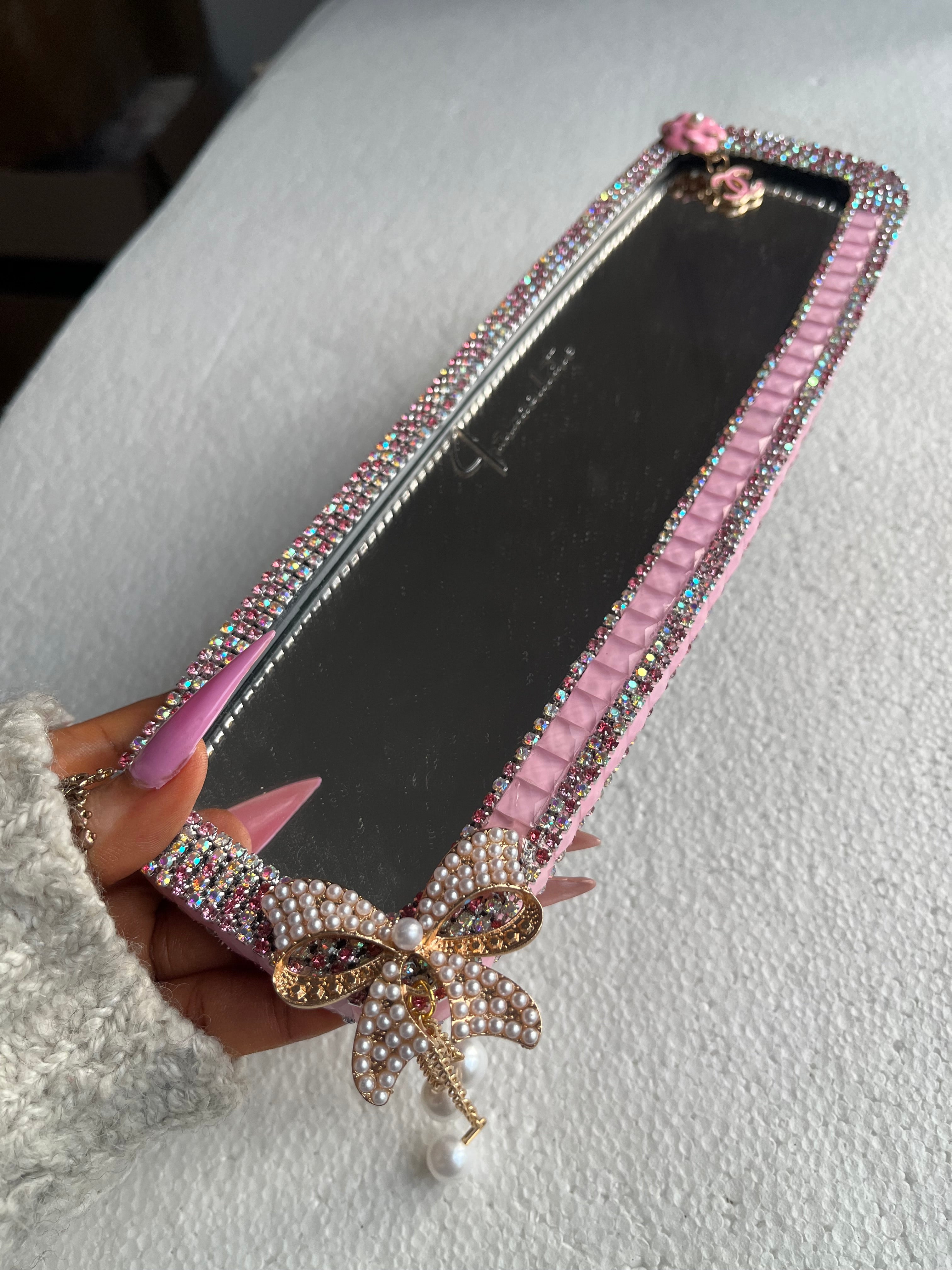 CC (single) Diamond encrusted car rear view mirror cover