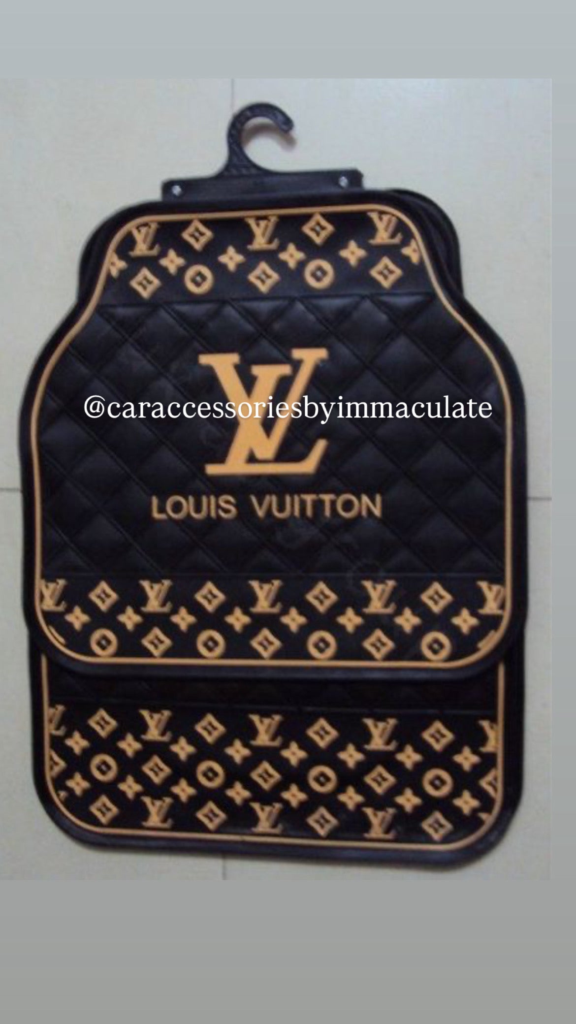LV custom (Black and Biege) car mats (5pcs)