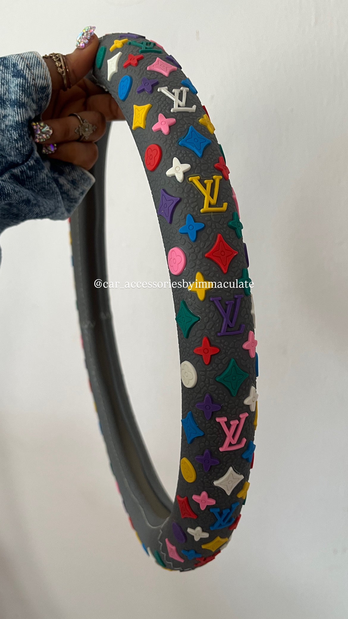 LV (multi color) car steering wheel cover