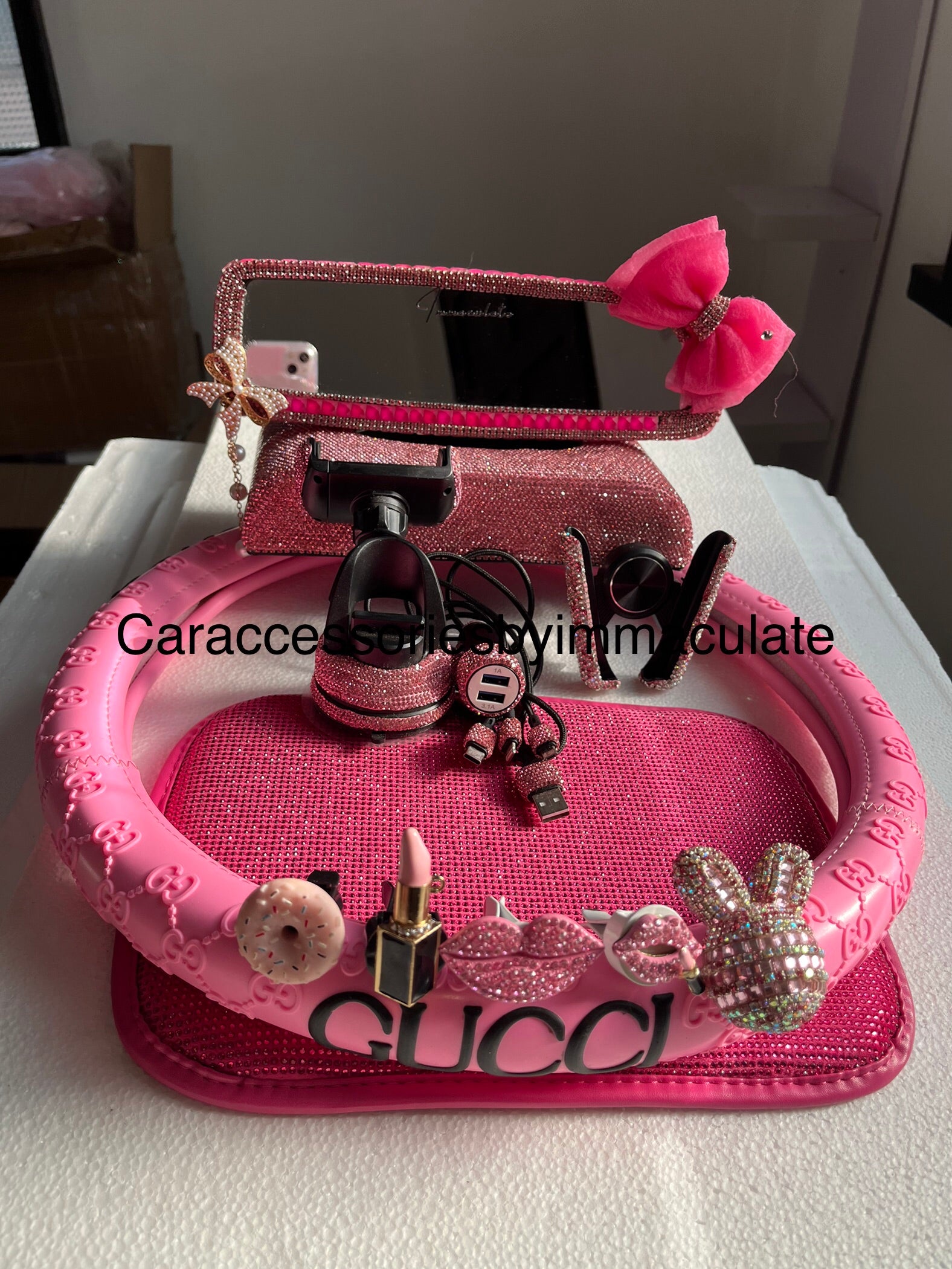 GG (car steering wheel cover X Diamond encrusted car accessories sets)
