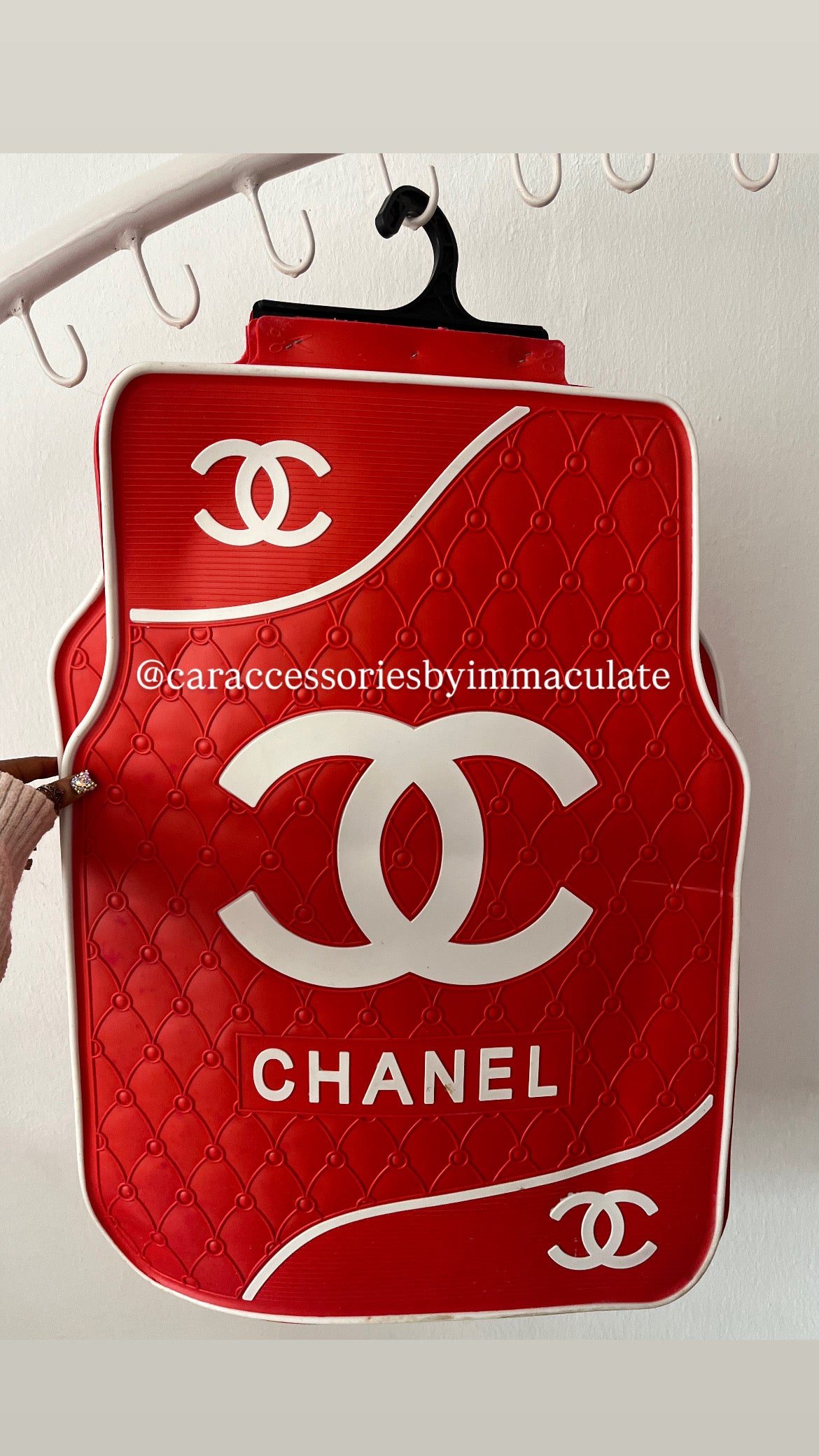 Cc (Red and White) 5pcs mats