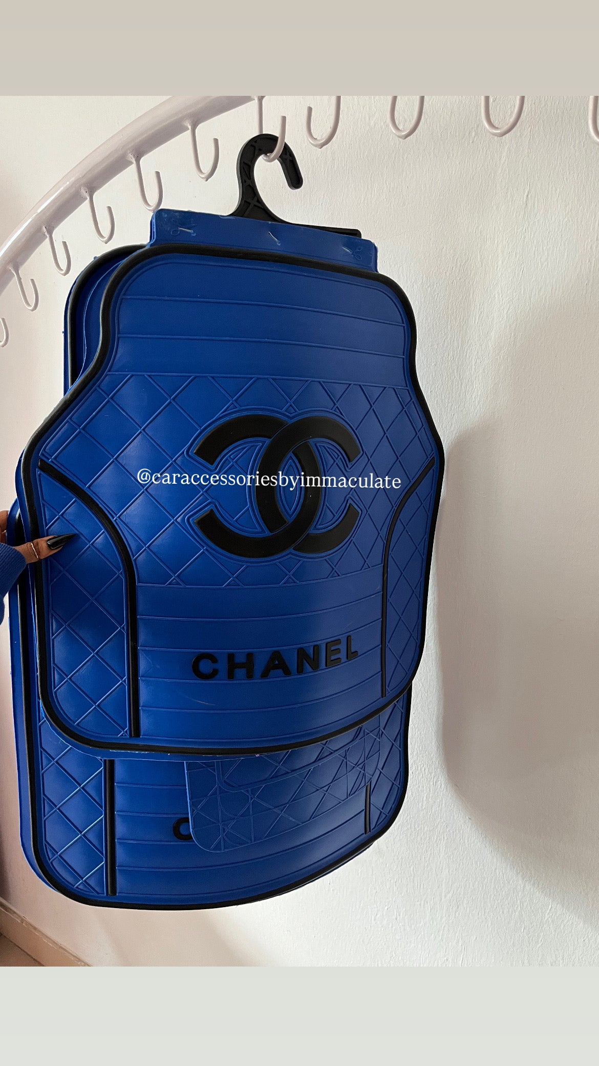 Cc (Royal Blue and Black) 5pcs car mat