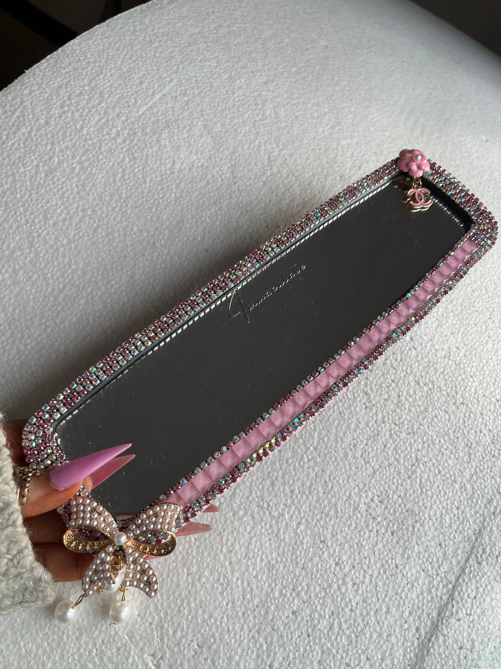 CC (single) Diamond encrusted car rear view mirror cover