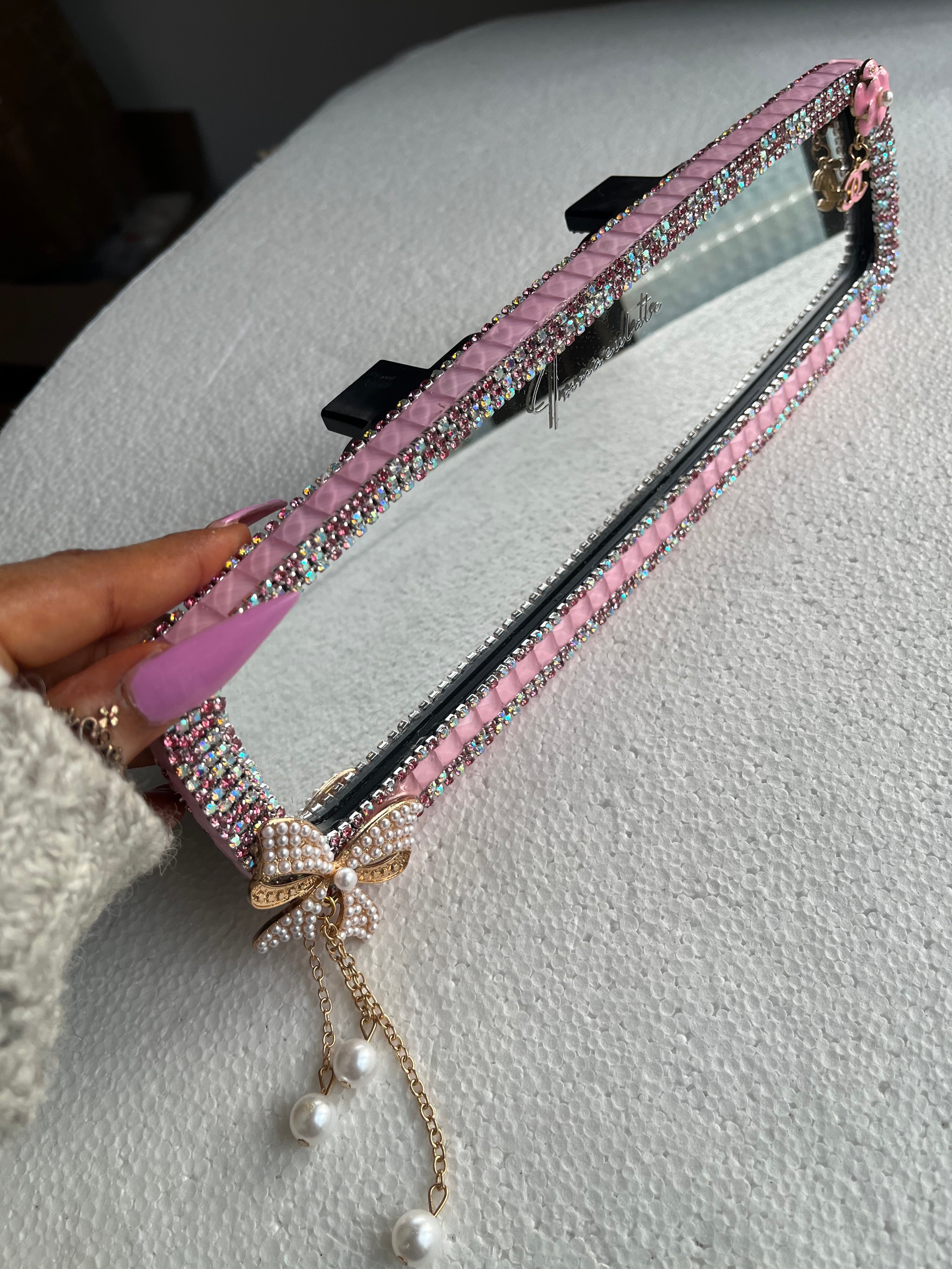 CC (single) Diamond encrusted car rear view mirror cover