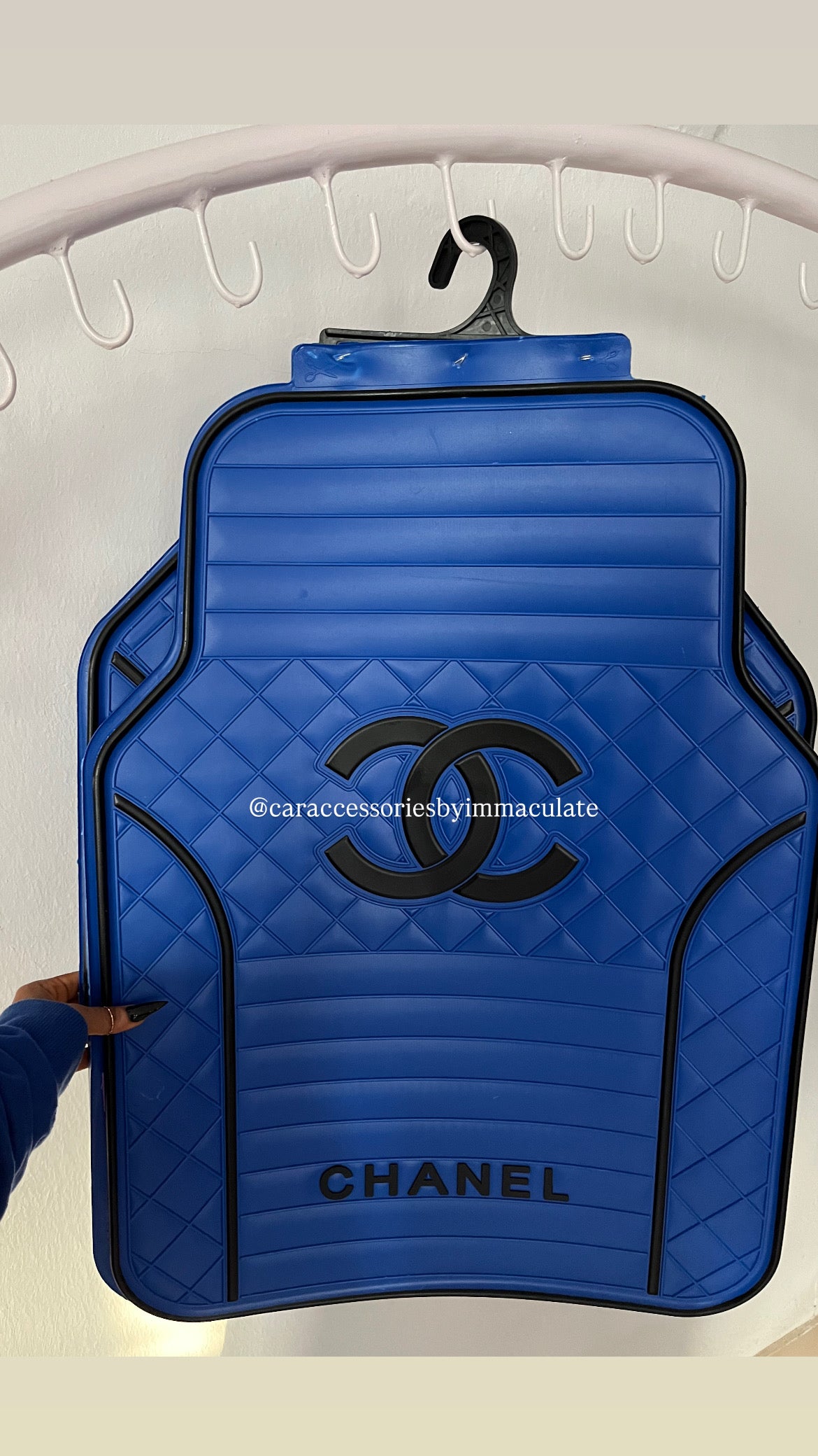 Cc (Royal Blue and Black) 5pcs car mat